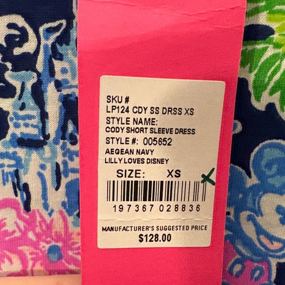 Disney x lily Pulitzer- Floral Short Sleeve Dress NWT - Picture 9 of 9